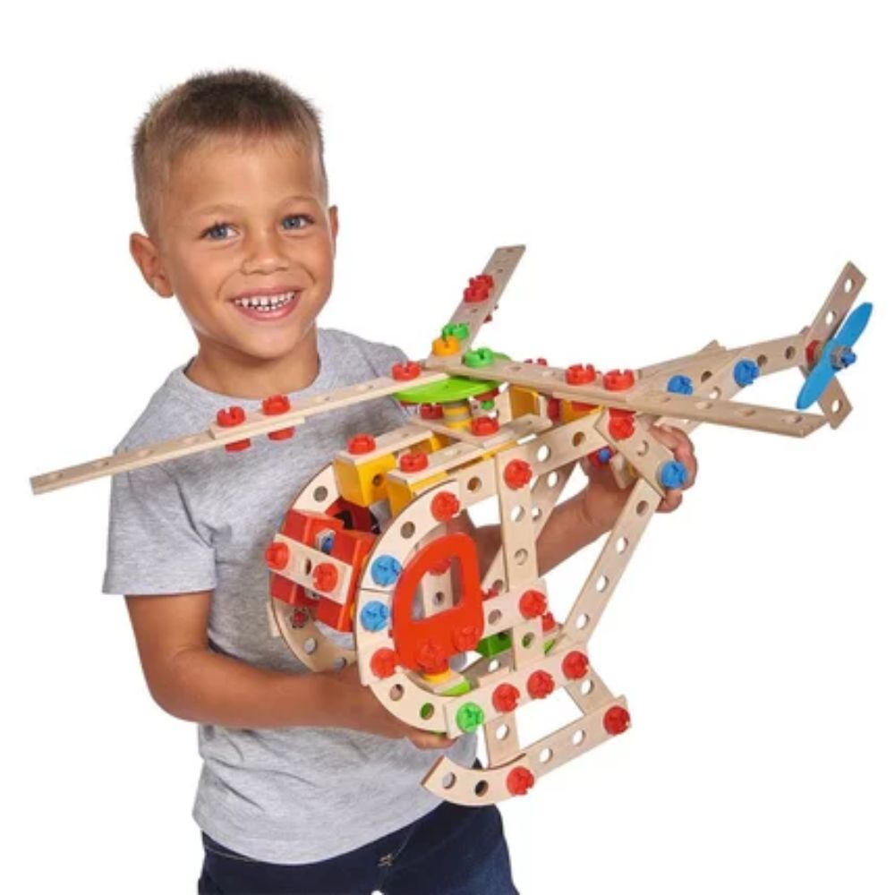 Rakennussarja 5in1  puinen 225 osaa  Helikopteri Eichhorn - Image 6