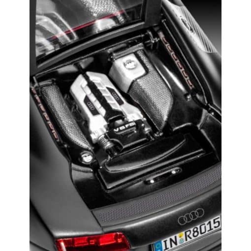 Revell Audi R8 musta 1:24 koottava pienoismalli - Image 4