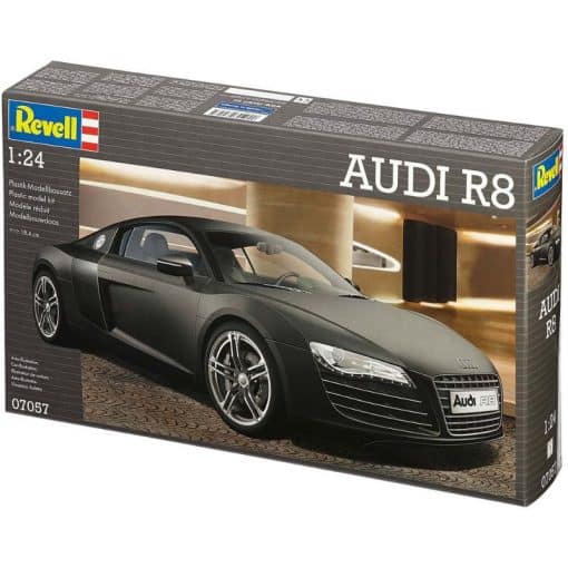 Revell Audi R8 musta 1:24 koottava pienoismalli