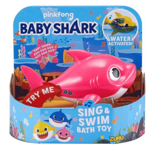 robo alive baby shark pink box