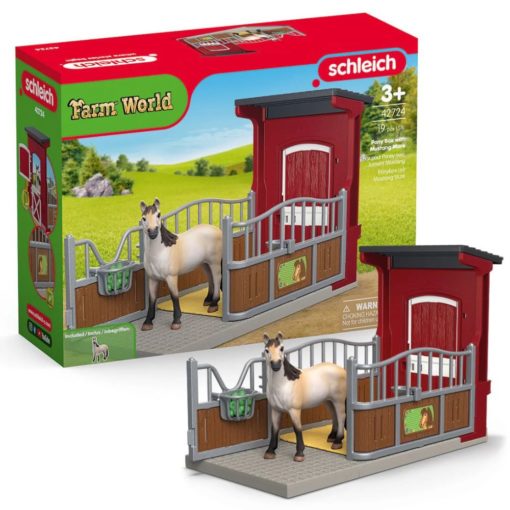 Schleich ponin pilttuu & Mustang tamma - Image 2