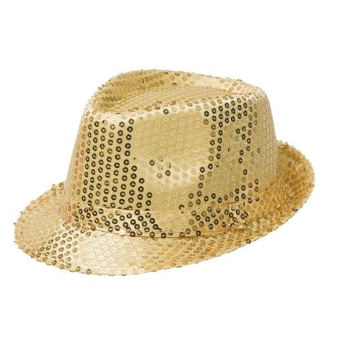 Silinterihattu glitter kultainen