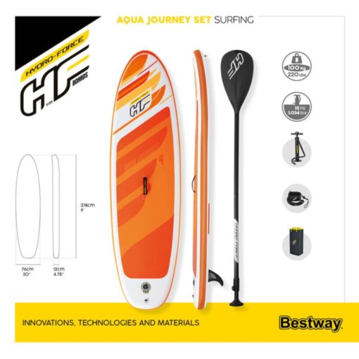 Sup-lauta 274 x 76 cm Aqua Journey Bestway - Image 5