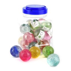 Superpallo 45 mm kimaltava erivärisiä