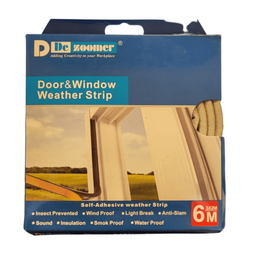 door and window weather strip white