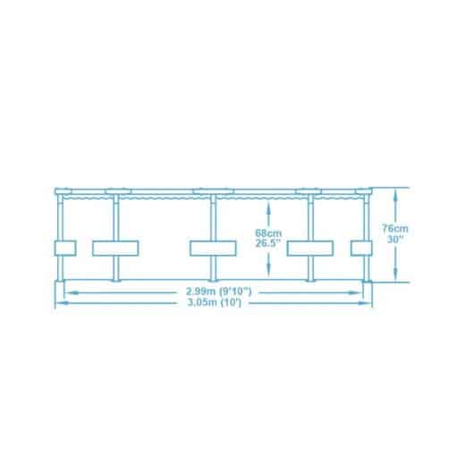 Uima-allas 305x76cm kehys harmaa Bestway 56408 Steel Pro Max - Image 10