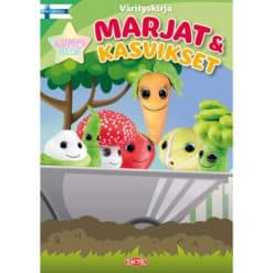 Tactic Lumo Stars -värityskirja, jonka kannessa on kasvisten kuvia