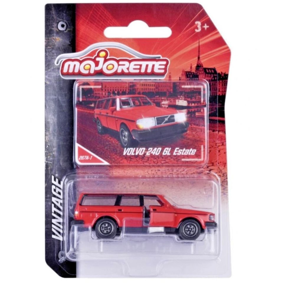 Volvo 240 GL Estate Majorette  – 1:64 Metallinen Keräilyauto (Punainen) - Image 4