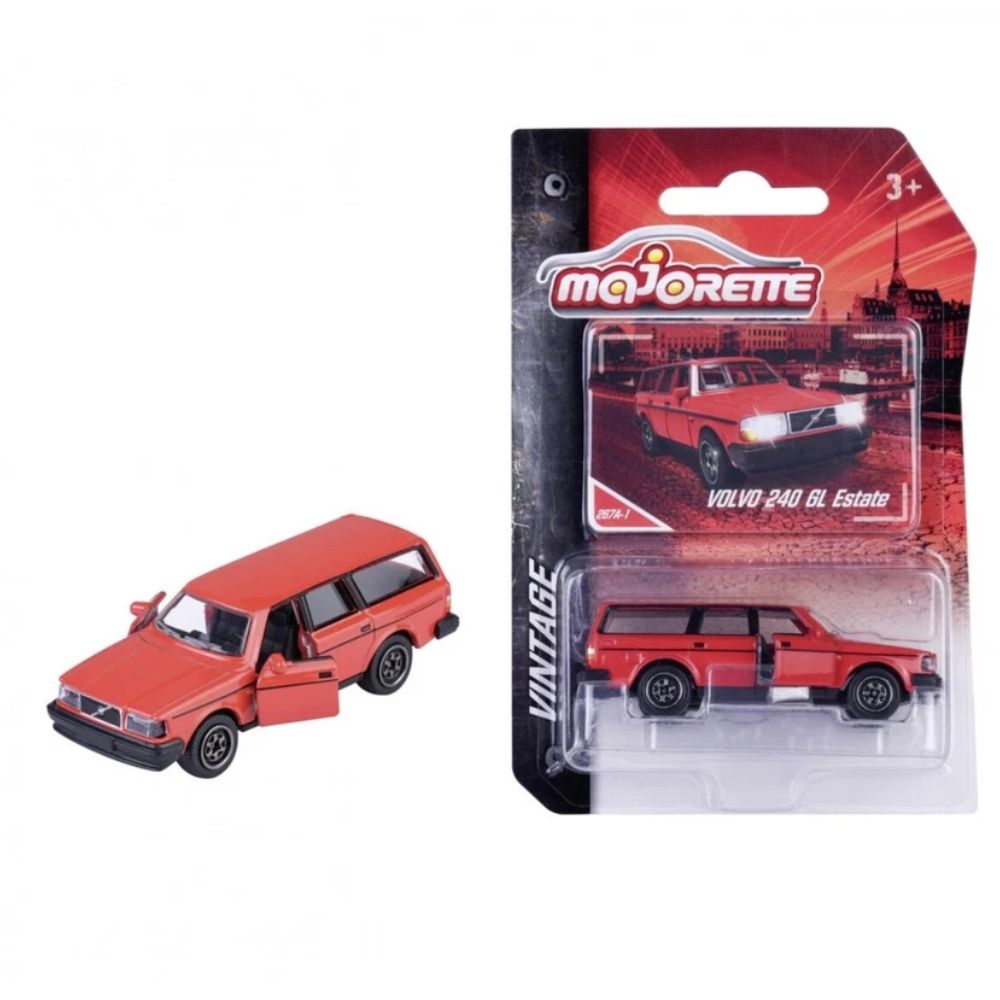 Volvo 240 GL Estate Majorette  – 1:64 Metallinen Keräilyauto (Punainen) - Image 3