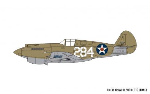 Airfix Curtiss P-40B Warhawk A01003B koottava pienoismalli - Image 4