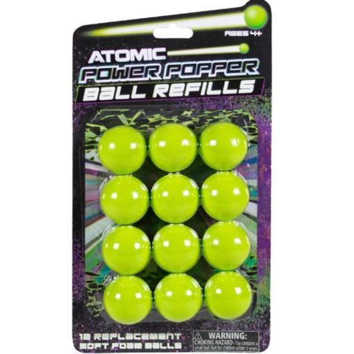 Atomic Power Popper pallot 12 kpl pyssyn vara-ammukset