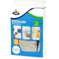 Siivous mikroliina 3 kpl, Aino