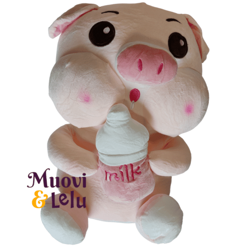 Pehmolelu possu tuttipullolla iso 64 cm