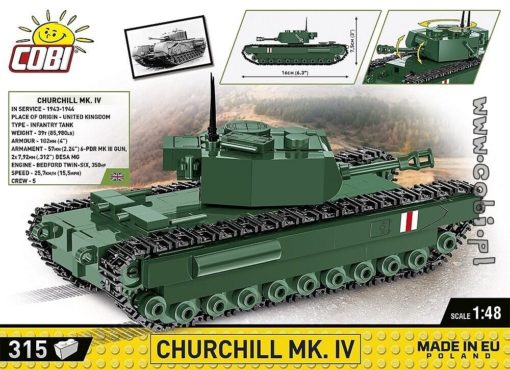 Cobi tankki Churchill Mk.IV C2717-pienoismalli - Image 8