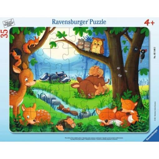 Palapeli 35 palaa kehys nukkuvat eläimet Ravensburger