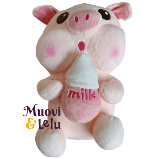 Pehmolelu possu tuttipullolla 32 cm