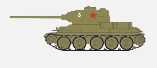 Airfix Russian T34 1:76 pienoismalli tankki A01316v - Image 3