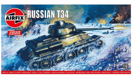 Airfix Russian T34 1:76 pienoismalli tankki A01316v - Image 2