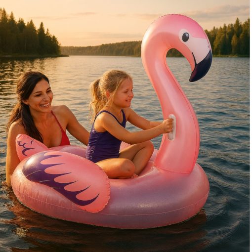 flamingo puhallettava uimalelu